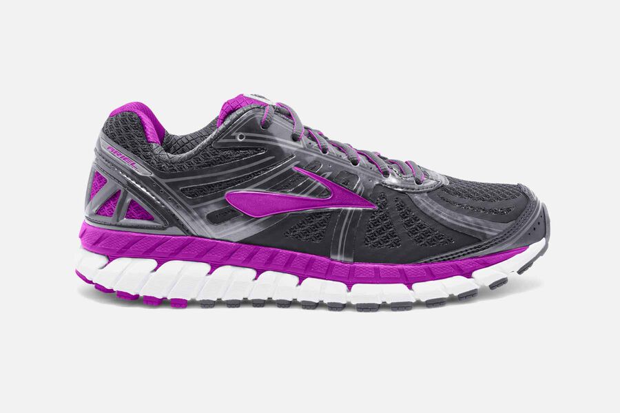 Brooks Ariel '16 Womens UK - Road Running Shoes - Deep Grey/Purple 746-HXLQSV